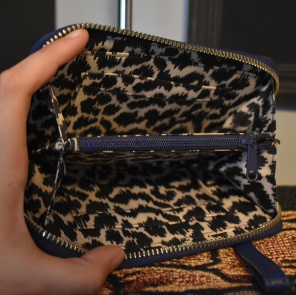 Vera Bradley Blue Faux Leather Wallet w/ Wristlet Strap - Picture 3 of 3